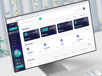 File Management Dashboard - Windblow📂 cloud storage cloud storage dashboard dashboard database directory drive files folder gradient management dashboard mockup presentation product design saas dashboard storage dashboard storage management ui ux web app web design