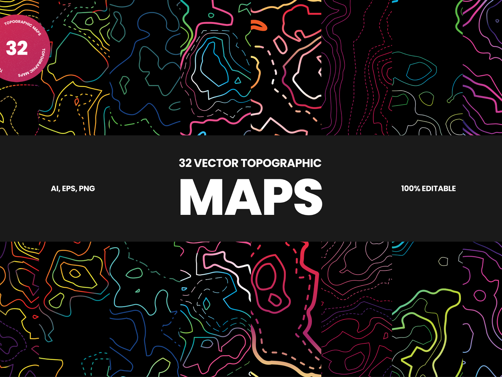 Gradient Topographic Maps by Promo Graphics on Dribbble