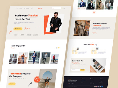 Fashion E-Commerce Landing Page apparel businessman clothing business clothing store creative design fashion ecommerce fashion shop figma landing page design mens fashion modern online business selling website trendy typography ui ux design visual design web design web template womens fashion