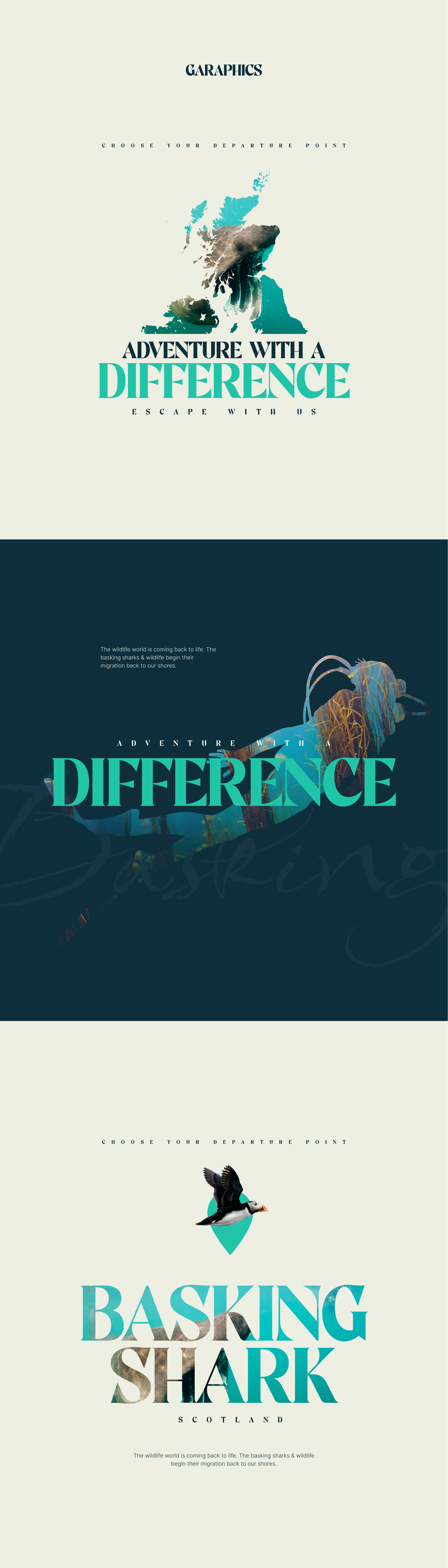 Basking Shark Scotland - Mood Board blue branding design desktop logo mood board scotland sea shark ui ux web design website