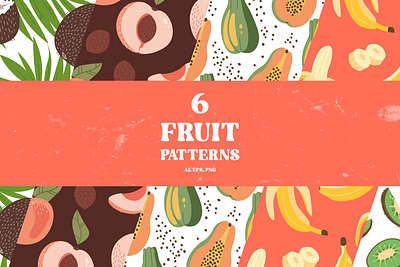 Fruit Patterns abstract decor fruit fruit patterns graphic design illustrations patterns print print design seamless seamless patterns textile design