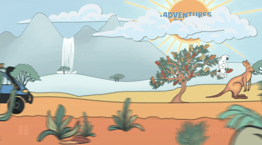 2D animation aftereffects animation illustration procreate travel van