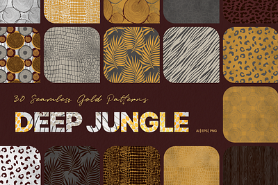Deep Jungle Gold Patterns africa africa pattern gold texture jungle pattern patterns seamless pattern texture wild wild pattern