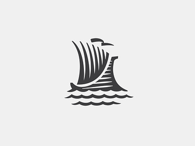 Sailboat Logo boat brand branding for sale logo mark nagual design sail sailboat ship viking