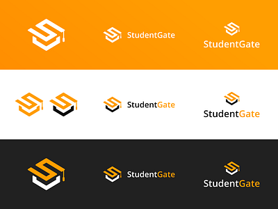 StudentGate - Logo branding graphic design logo vector