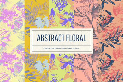 Abstract Floral Distorted Patterns abstract abstraction botanical branding distorted floral flowers graphic design pattern patterns print design seamless patterns textile design