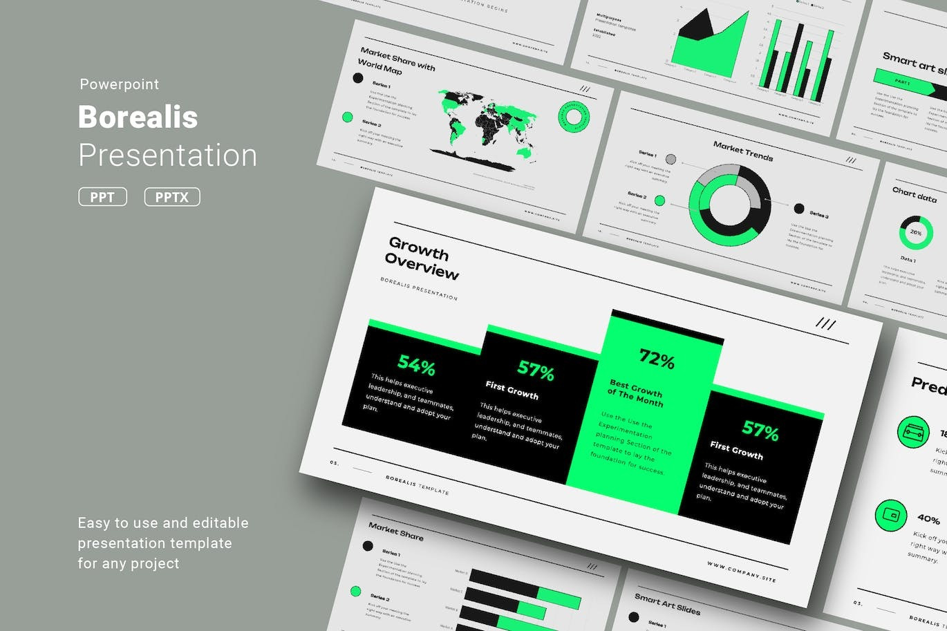 Borealis Presentation Template clean colorful company corporate google slides keynote modern multipurpose multipurpose template photography pitch deck portfolio powerpoint presentation studio template unique web design web development website