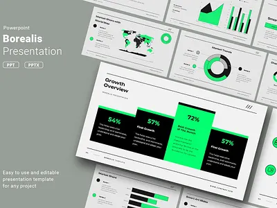 Borealis Presentation Template clean colorful company corporate google slides keynote modern multipurpose multipurpose template photography pitch deck portfolio powerpoint presentation studio template unique web design web development website