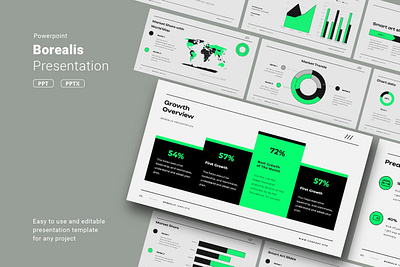 Borealis Presentation Template clean colorful company corporate google slides keynote modern multipurpose multipurpose template photography pitch deck portfolio powerpoint presentation studio template unique web design web development website