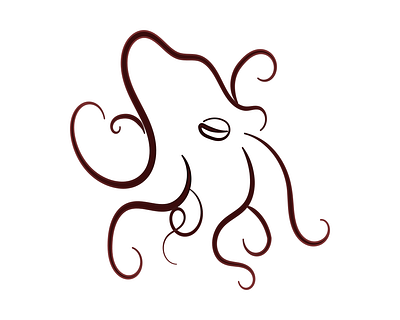 Campie, the octopus beginner inkscape lines logo octopus
