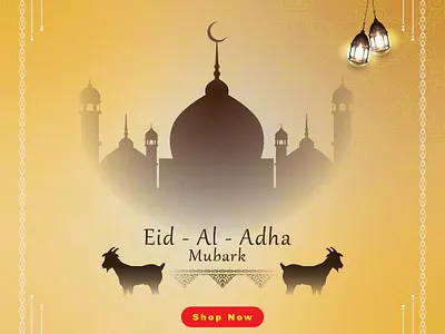 Eid - Al - Adha Mubark || Festival Wishes adobe illustration banner eid al adha graphic design photoshop social media post