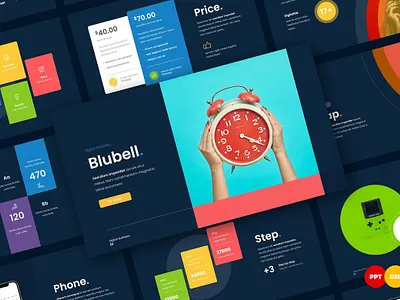 Blubell - Digital Business Presentation clean colorful company corporate google slides keynote modern multipurpose multipurpose template photography pitch deck portfolio powerpoint presentation studio template unique web design web development website