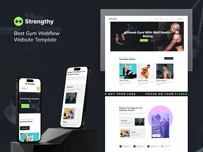 Gym Fitness Webflow Website Template Design branding business coach community crossfit design figma fitness game gym illustration lifestyle sports template training ui webflow website workout yoga