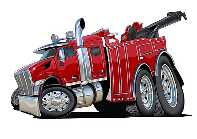 Red Fire Truck animation car cartoon cartooncar character charactercar design illustration