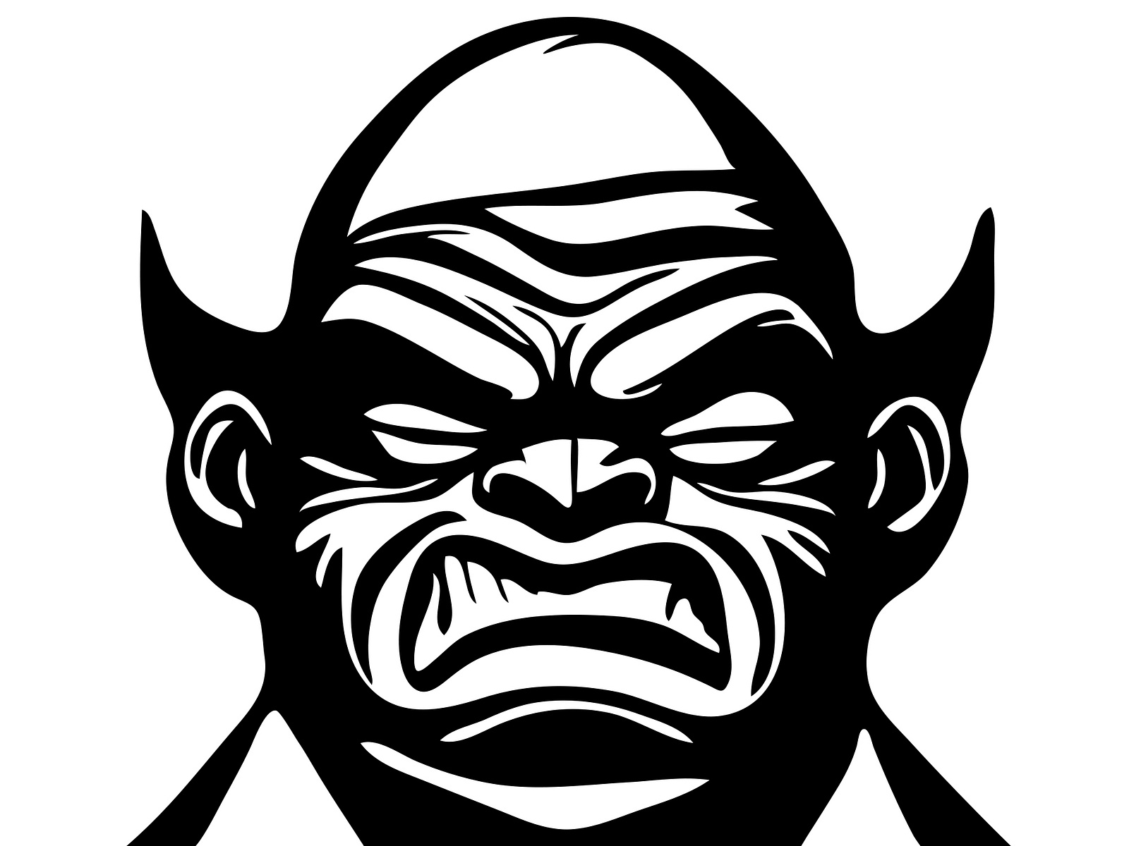 Goblin face illustration by Sina zh on Dribbble