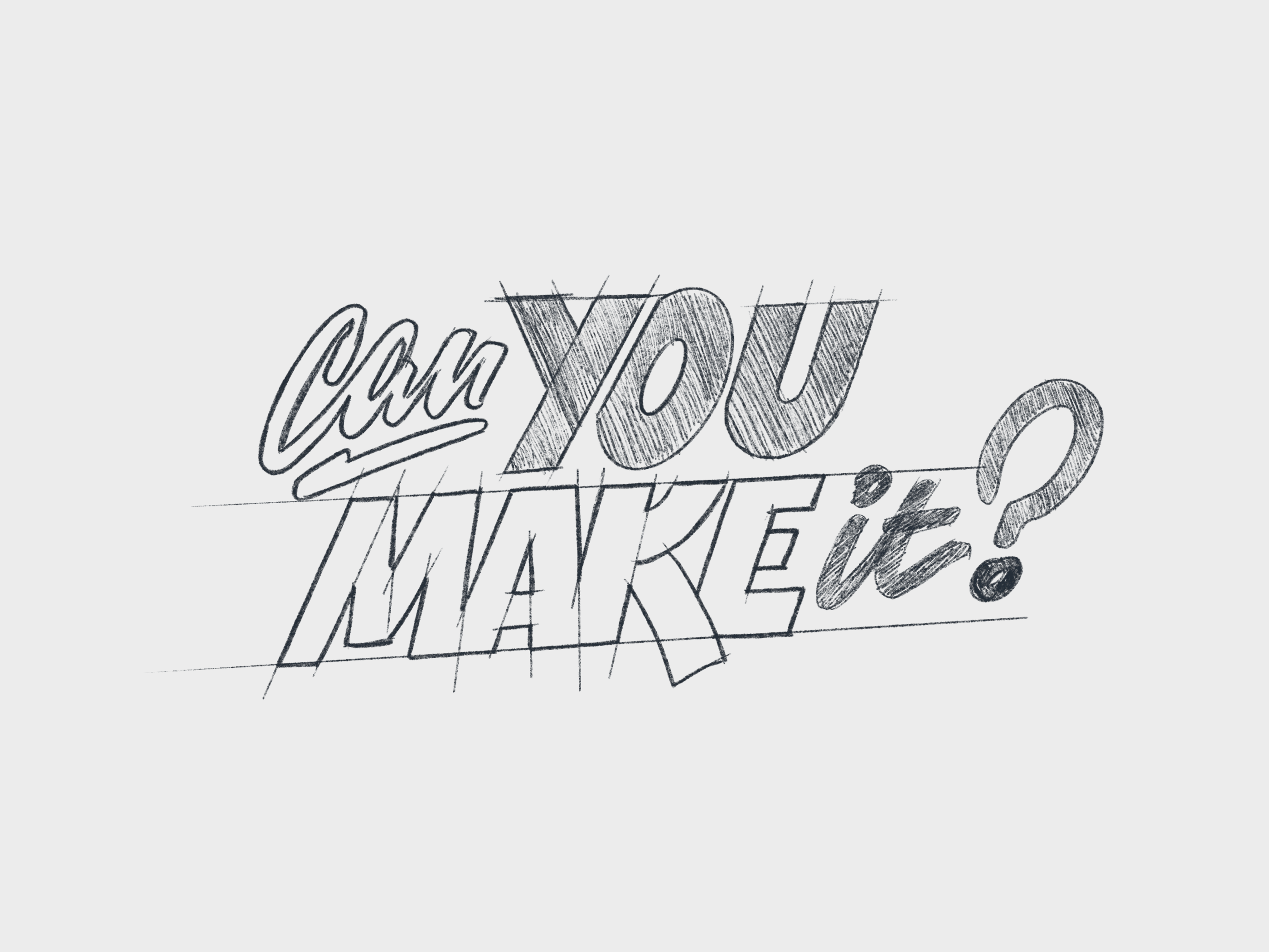 Can you make it? Process gif of a lettering for a sticker animation gif lettering process sketch typography