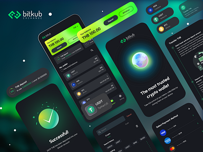 Bitkub App Redesign crypto trading cryptocurrency cryptocurrency exchange digital assets digital currency financial technology fintech graphic design information architecture mobile app design modern interface redesign responsive design trading platform ui design user experience user interface ux design visual design web design