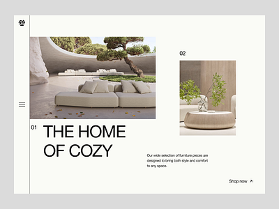 UI Challenge 03 - Recozy design furniture interior landingpage ui uidesign web