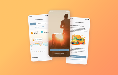 Wirglo: Mobile app for retail customers in the energy industry ui
