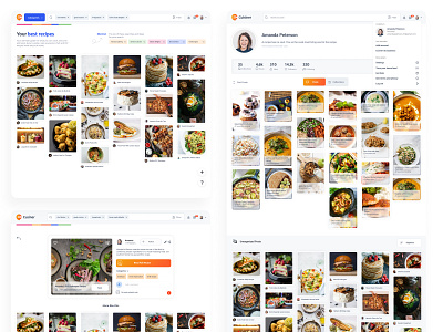 Cuisiner - Food recipes social web app graphic design ui