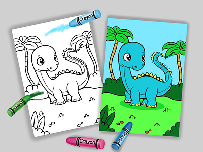 Dinosaur Coloring Pages for Kids art artwork coloringbook coloringpages coloringsheets design illustration