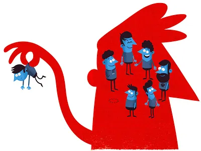 Dropping a friend friends friendship illustration newspaper