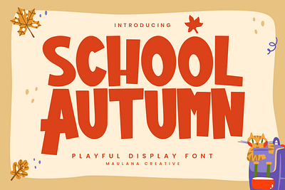Autumn School Playful Display Font animation branding design font fonts graphic design illustration logo nostalgic
