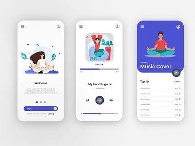 Meditation App 3d animation design illustration ui uiuxdesign ux web ui ux