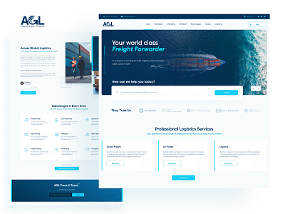 AGL - Freight Forwarding Marketing Website graphic design ui ux web