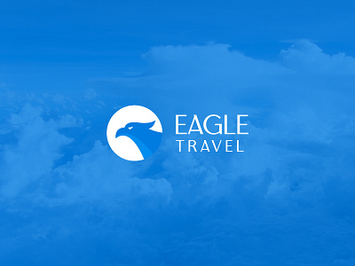 EAGLE TRAVEL aircompany airplane airport bird brand branding eagle logo minimal travel