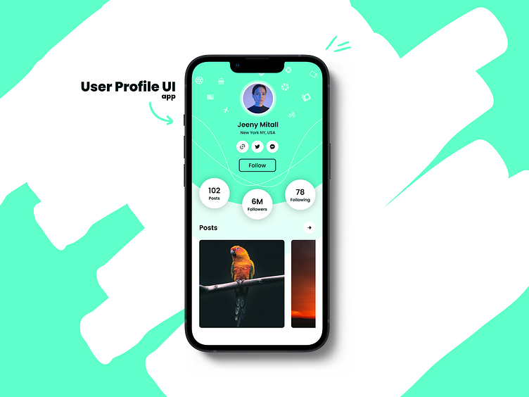 User Profile Screen UI Designed by sm8uti by Smruti Ranjan Nayak on ...