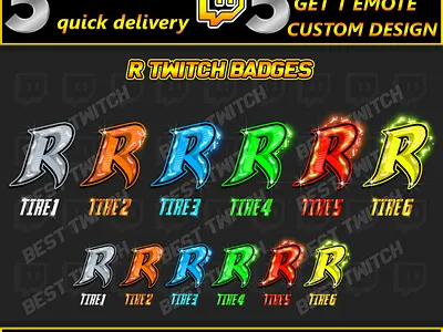 R twitch letter badges youtube discord badges ! BestTwitch vir letter badges twitch