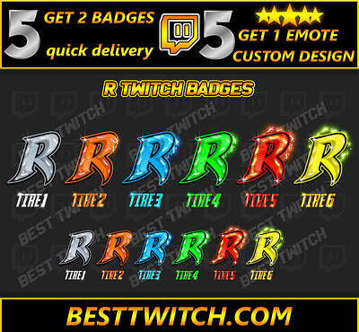 R twitch letter badges youtube discord badges ! BestTwitch vir letter badges twitch