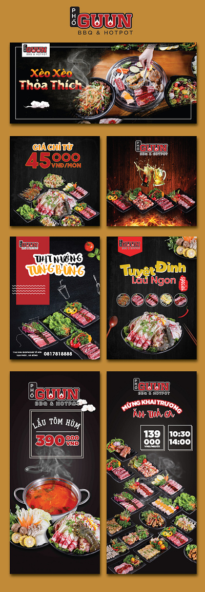 BBQ & HOTPOT branding design graphic design