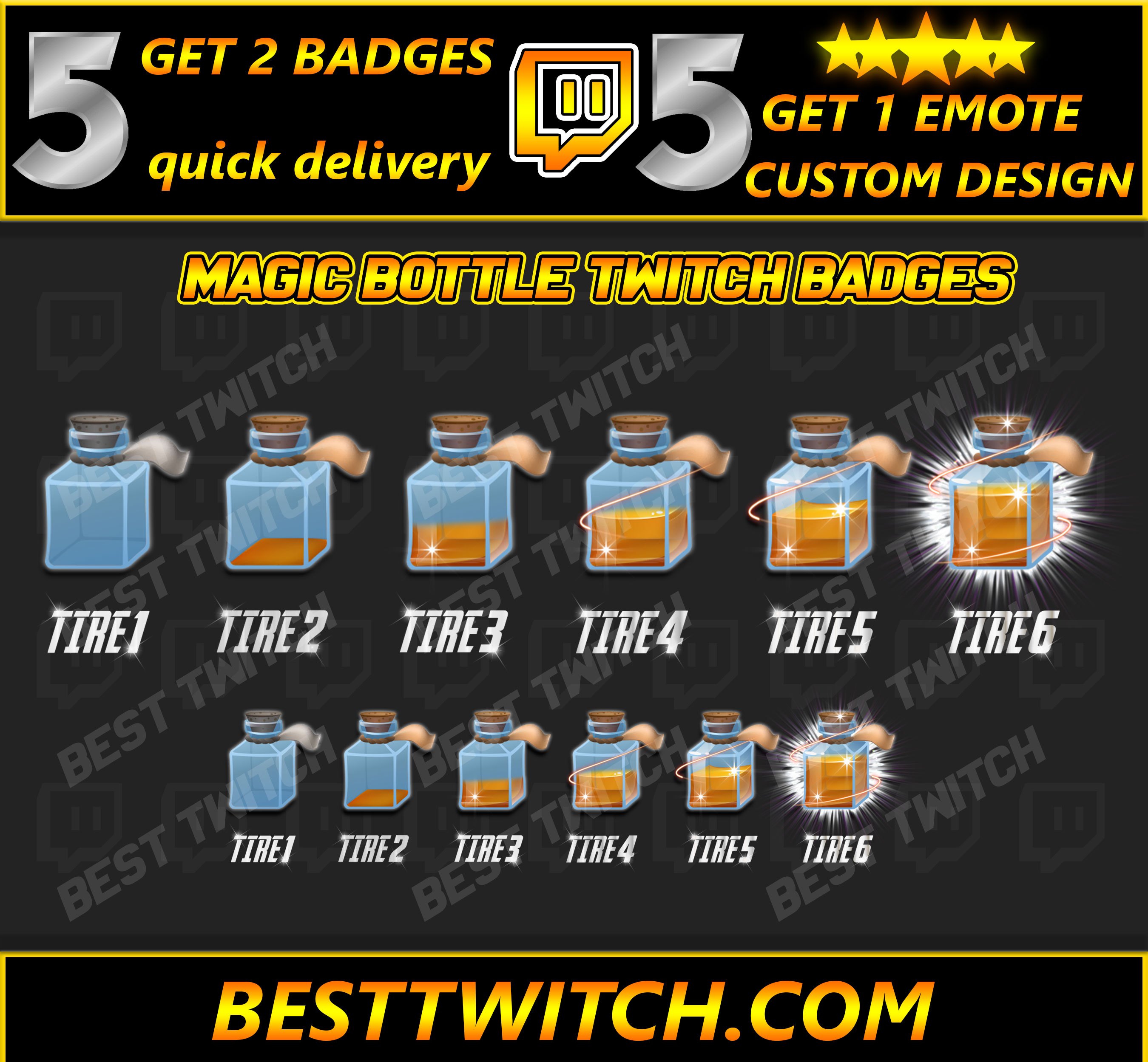 Custom Twitch Badges Twitch Sub Badges Discord Badges 