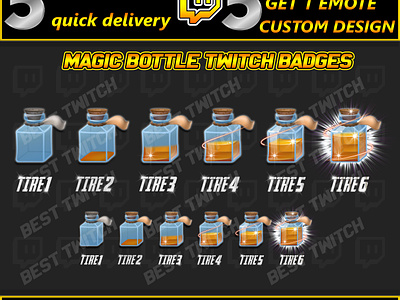 Magic bottle twitch sub badges & discord ! BestTwitch best twitch bit badges emotes flair badges magic bottle magic bottle badges magic bottle bit badges ree sub badges sub badges