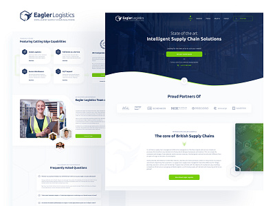Eagler Logistics - Supply Chain Solutions Marketing Website design graphic design logo ui ux web