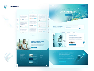Livelines UK - Call center operators marketing website design graphic design ui ux web