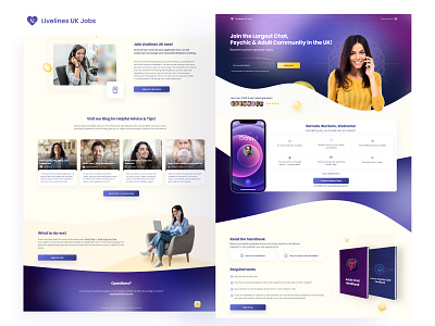 Livelines UK Jobs - Operator Jobs Marketing Website design graphic design ui ux web