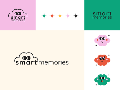 smart memories brain branding colorfull fun kids logo