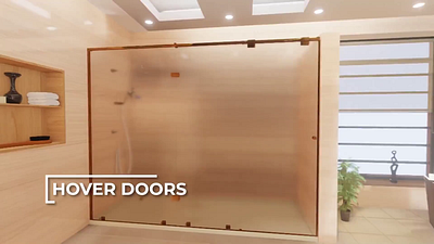 Hover Doors 3d animation design