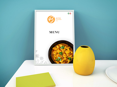 Butter Chicken Factory Menu Design adobe illustrator branding design graphic design illustration logo menu menu card vector