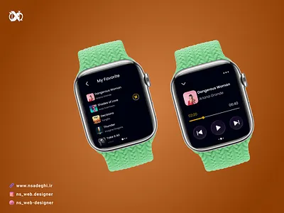 Music Player - Daily UI 009 dailyui figmadesign music player smart watch ui uidesign ux