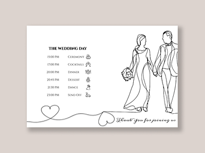 Day 79: Itinerary challenge dailyui dailyui 079 dailyui challenge day 079 ui wedding itinerary