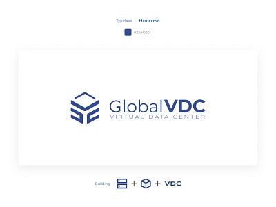 GlobalVDC - Managed Cloud Infrastructure Logo Design design graphic design logo