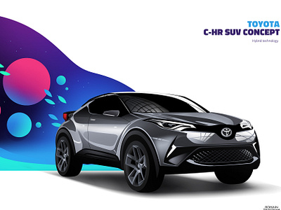 C HR Toyota advertising campain car connection datacenter datasecurity design futur generative identity illustration industry internet iot tech techlead ui vehicle