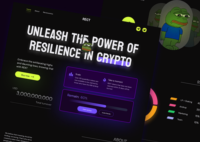 RECT-Crypto-Token Design crypto crypto token figma landing page uiux web design web site