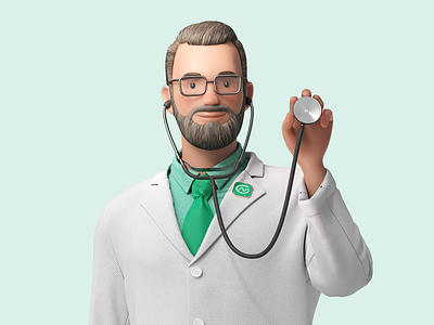 3D characters for a medical project 3d branding character design design doctor health illustration medical medinine nimax render wellness