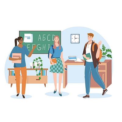 School 2d animation concepts courses digitallearning education elearning flat homework illustration knowledge learning man motion onlinelearning school studentlife studying teaching woman