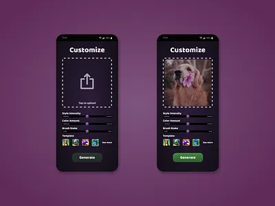 Pet AI Image Generator Mobile App dog